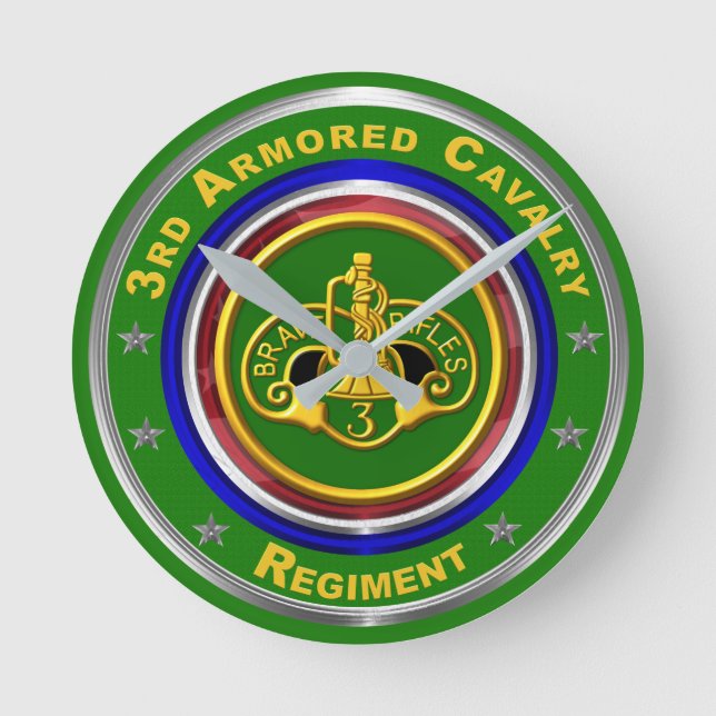 Relógio Redondo Lembrança do 3º Regimento de Cavalaria Blindada (Frente)