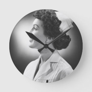 Relógio Redondo Levantamento da enfermeira