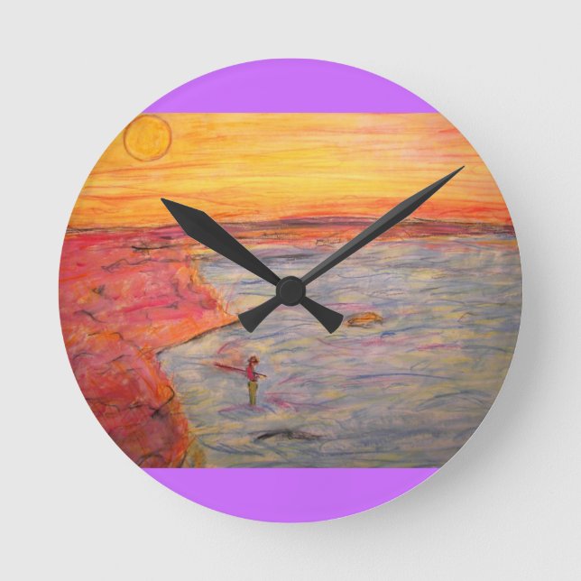 Relógio Redondo ligando um (Frente)