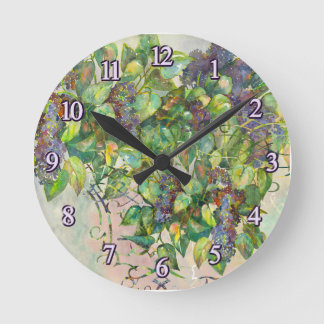 Relógio Redondo lilac blossoms Wall Clock