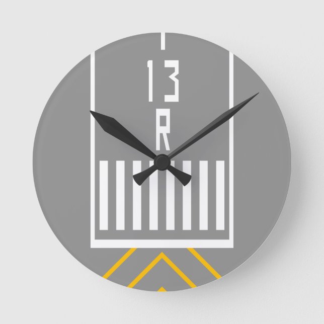 Relógio Redondo Limiar RWY 13R (Frente)