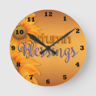 Relógio Redondo Linda Muralha de Abençoações de outono