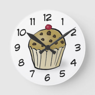 Relógio Redondo Lindo Mini Muffin