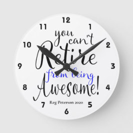 Relógio Redondo Linha Azul Fino do Serviço de Polícia