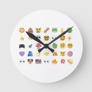 Relógio Redondo Linha do tempo de 35 emojis Roaring Kitty meme GME
