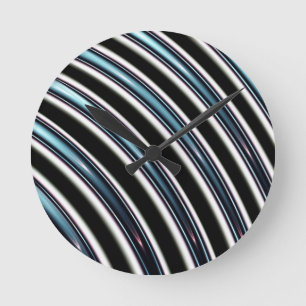 Relógio Redondo Linhas Curvas Fecham-Se Fractais