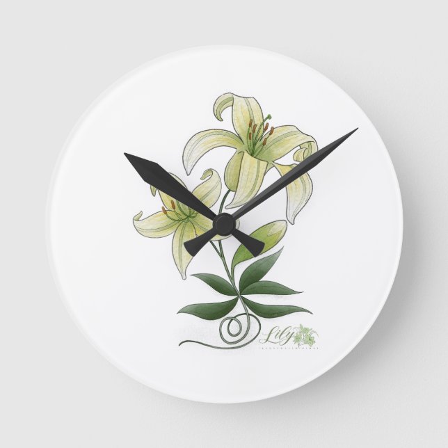 Relógio Redondo Lírios (Frente)
