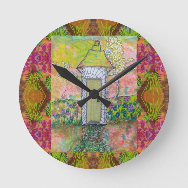 Relógio Redondo Little Oriental House (Frente)