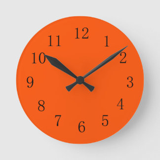 Relógio Redondo Livraria Internacional Laranja Wall Clock
