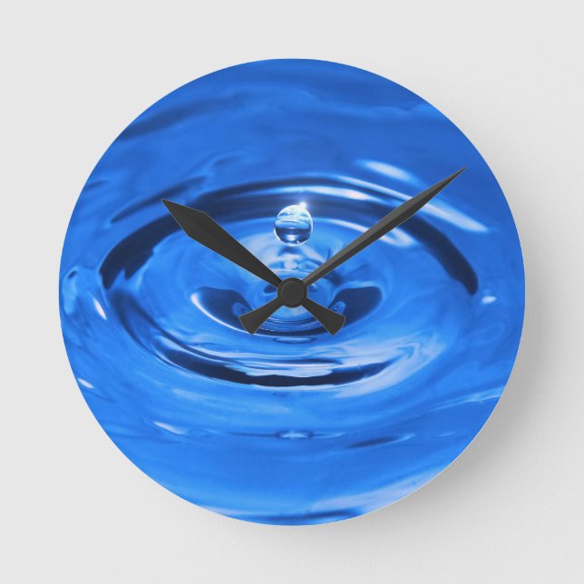 Relógio Redondo Lixo de água macro (Frente)