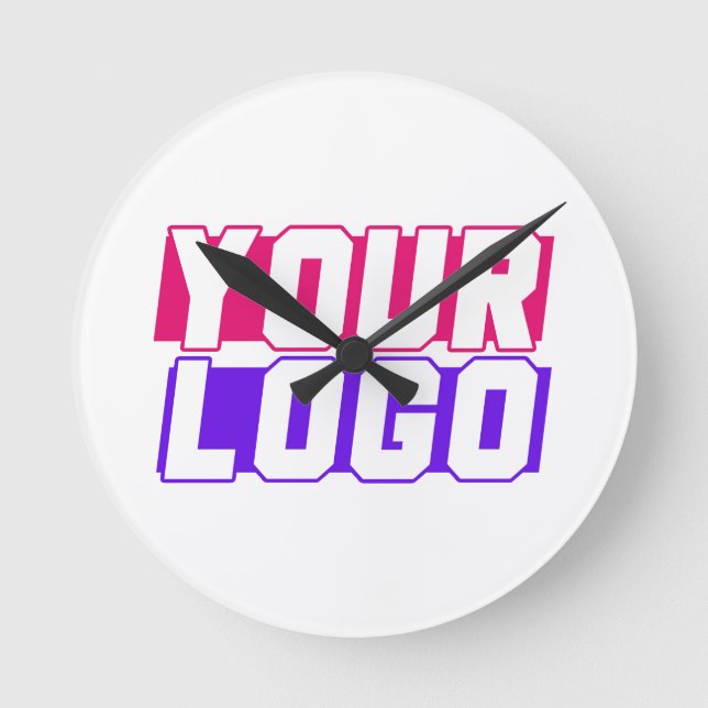 Relógio Redondo Logotipo da empresa (Frente)