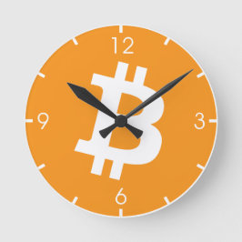 Relógio Redondo Logotipo de Cryptocurrency Bitmoeda
