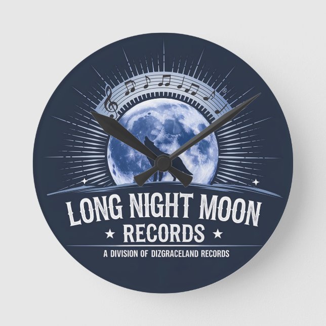 Relógio Redondo Long Night Moon Records (Frente)