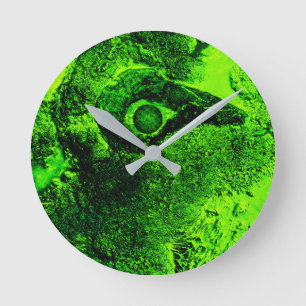 Relógio Redondo looking to green round clock