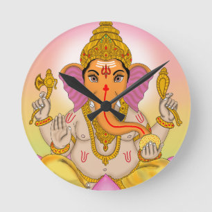 Relógio Redondo Lord Ganesha Clock