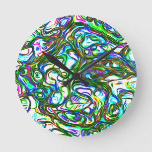 Relógio Redondo Louco de cor clara