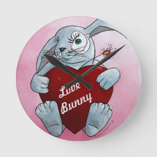 Relógio Redondo Love Bunny Wall Clock