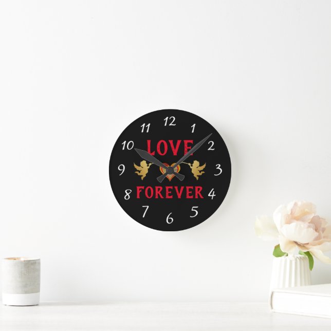 Relógio Redondo Love Forever Clock (Lar)