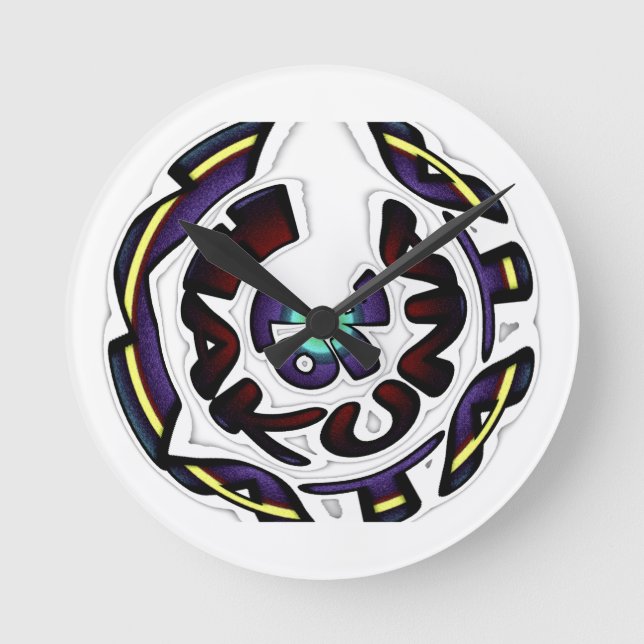 Relógio Redondo Love Hakuna Matata Art Impressão (Frente)