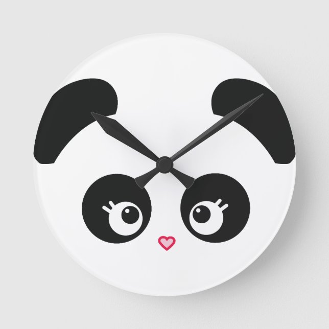 Relógio Redondo Love Panda® Clock (Frente)