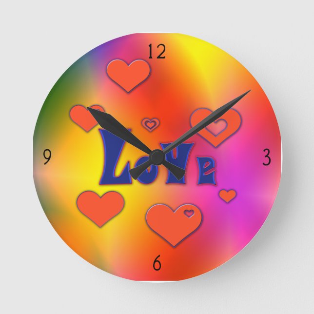 Relógio Redondo Love Round Clock (Frente)