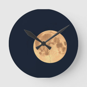 Relógio Redondo Lua Rachada