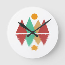 Relógio Redondo Lua Sobre Quatro Picos #2