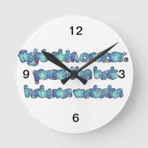 Relógio Redondo Lute contra o Cancer da pele, passe o chapéu, Haku