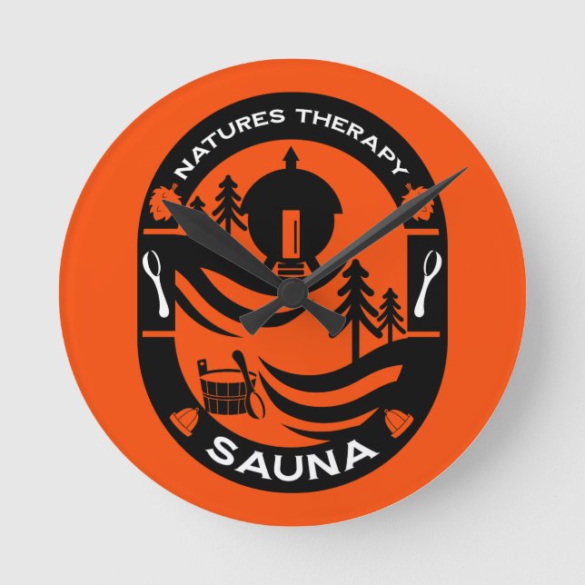 Relógio Redondo luxo Sauna Gift (Frente)