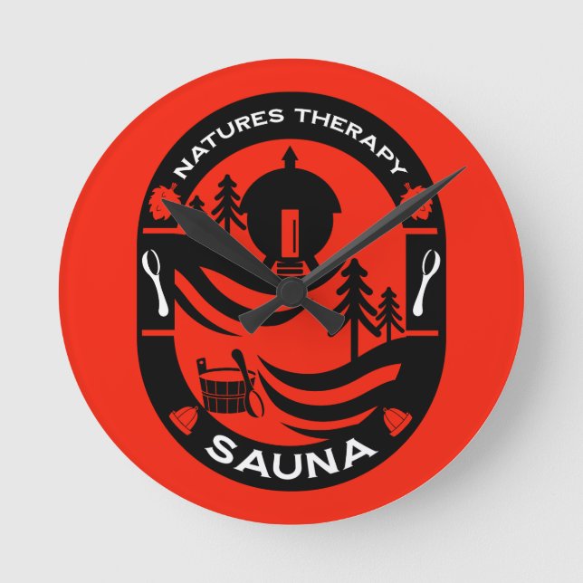 Relógio Redondo luxo Sauna Gift (Frente)