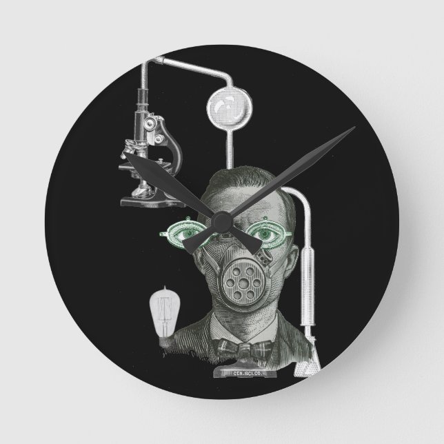 Relógio Redondo Mad Scientist SCIENCE MAJOR SCIENCE 1930'S ADS (Frente)