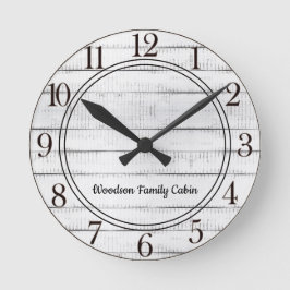 Relógio Redondo Madeira russa