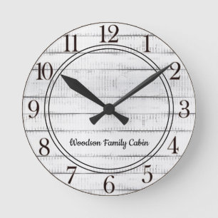 Relógio Redondo Madeira russa