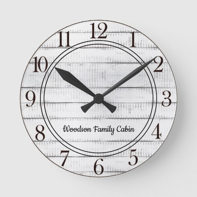 Relógio Redondo Madeira russa (Frente)