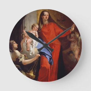 Relógio Redondo Madonna do rosário (óleo em canvas)