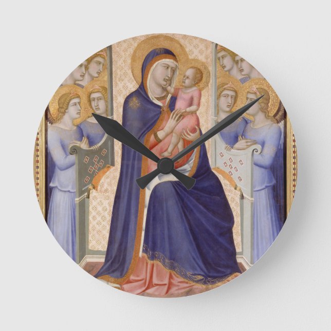Relógio Redondo Madonna na glória, c.1315 (tempera no painel) (Frente)
