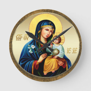 Relógio Redondo Mãe de Deus, virgem maria