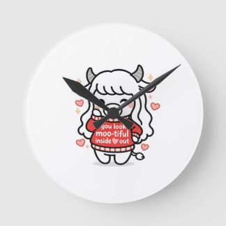 Relógio Redondo Maisie Moo Clock 