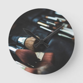 Relógio Redondo Makeup Brushes - Beauty Print