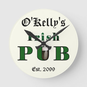 Relógio Redondo Man Cave Irish Pub Bar Tavern Wall Clock