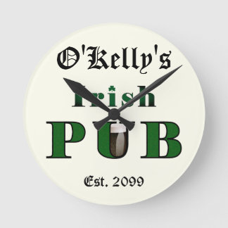 Relógio Redondo Man Cave Irish Pub Bar Tavern Wall Clock