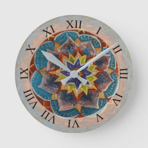 Relógio Redondo Mandala Art Wall Clock