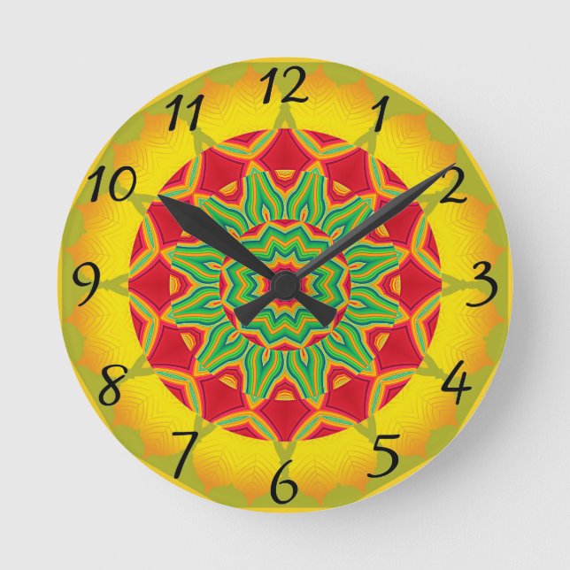 Relógio Redondo Mandala Clock (Frente)