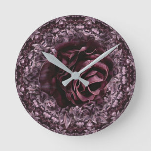 Relógio Redondo Mandala de Rosa