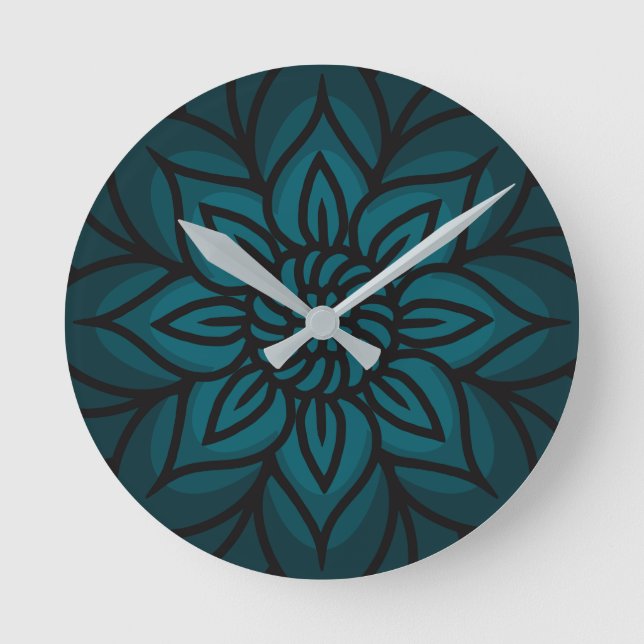 Relógio Redondo Mandala Design Wall Clock (Frente)