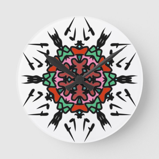 Relógio Redondo Mandala do Espinho Sagrado (Frente)