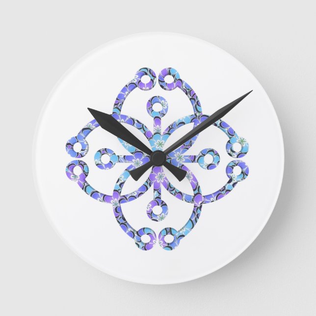 Relógio Redondo Mandala Floral (Frente)