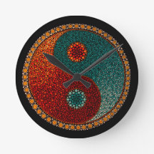 Mandala pintado mão de Yin Yang