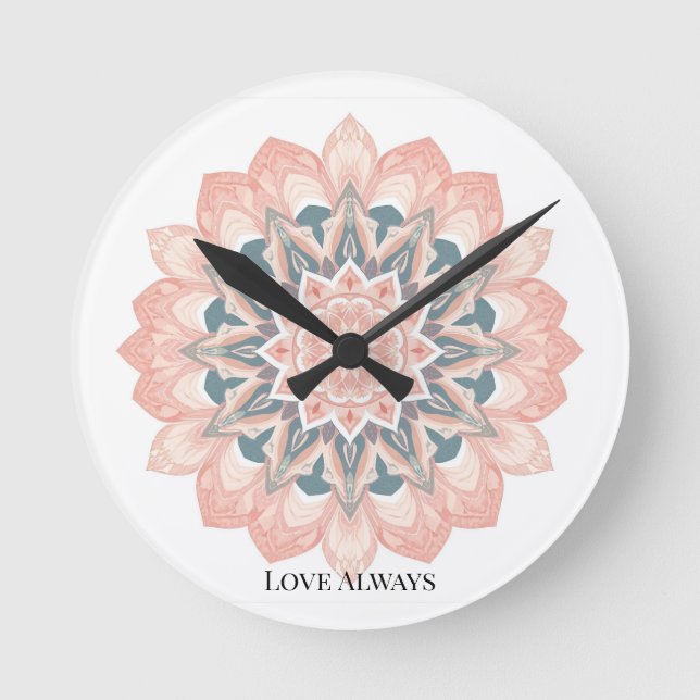 Relógio Redondo Mandala Wall Clock - Arte Árabe (Frente)