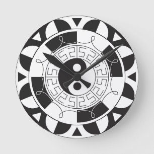 Relógio Redondo Mandala Yin Yang